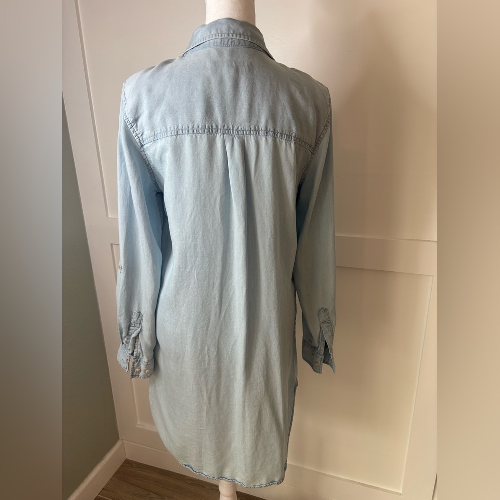 Thread & Supply Sky Blue Casual Shirt dress size small in excellent condition - Picture 2 of 8